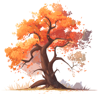 秋天大树插图
