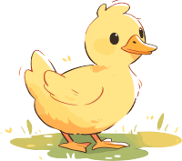 小鸭子卡通创意设计插图