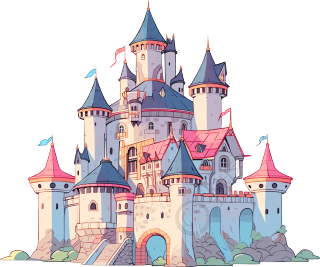 卡通城堡创意设计素材