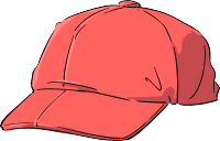 红色帽子透明背景插画