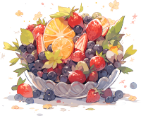 水果装饰手绘插画