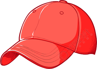 红色帽子创意设计插图