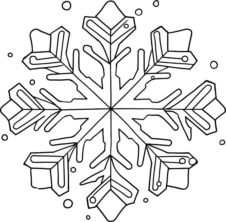 雪花简笔画