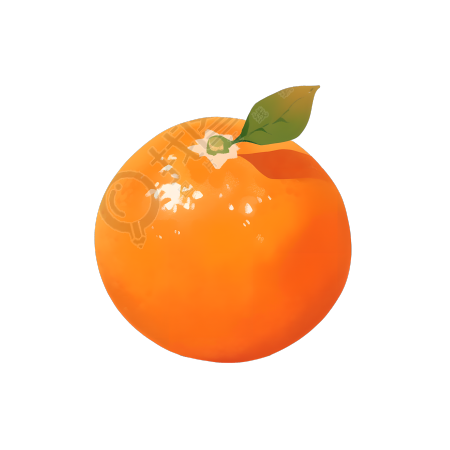 橙子简约图形元素