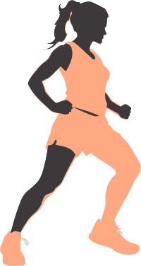 运动女生剪影可商用素材