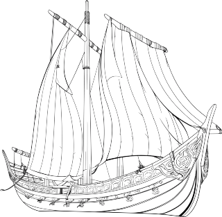 线条帆船高清PNG图形素材