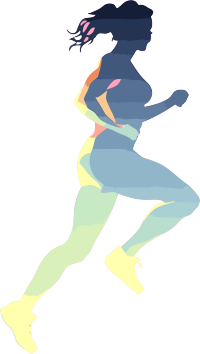 运动女生剪影简洁素材
