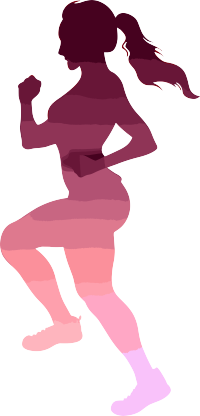 运动女生剪影元素