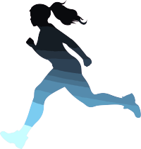 运动女生剪影创意设计素材