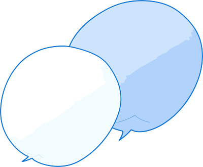 蓝色对话框插画设计元素