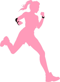 运动女生剪影创意设计素材