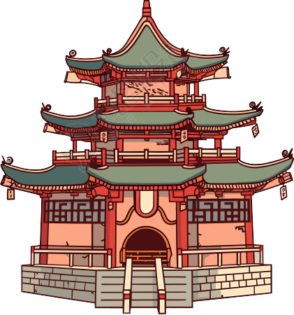 国风阁楼元素