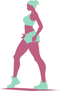 运动女生剪影创意设计插图