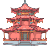 国风阁楼高清图形素材
