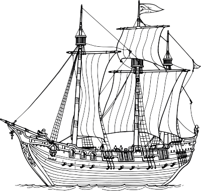 线条帆船高清图形插画