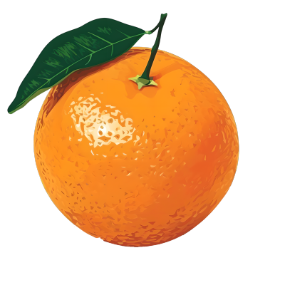 橙子透明背景高清图形素材