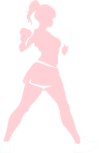 运动女生剪影扁平风格设计素材