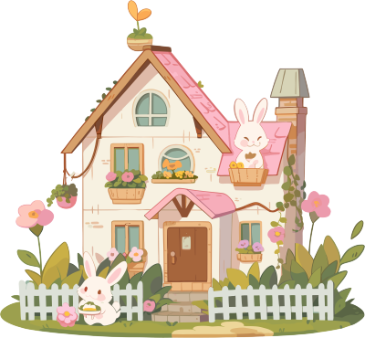 可爱小房子图形设计元素