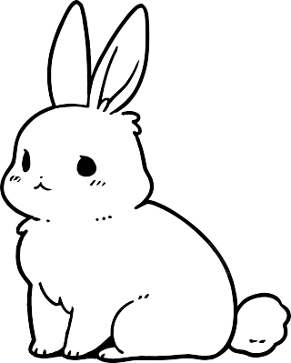 玉兔简笔画