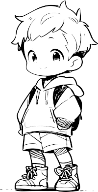 小男孩简笔画