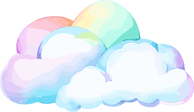 彩虹白云插图设计