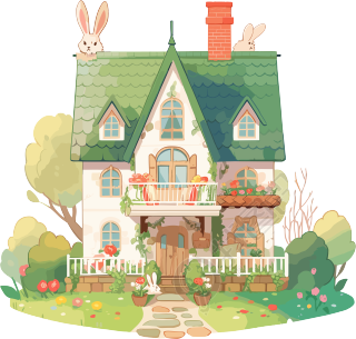 可爱小房子图形素材