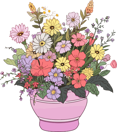 水彩花卉插图元素