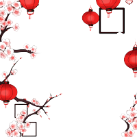 新年灯笼边框商业设计图形素材