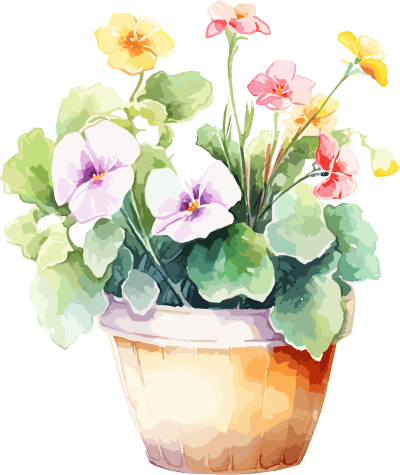 水彩花卉绘画图形元素