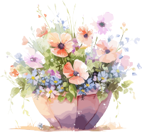 水彩花卉高清插图