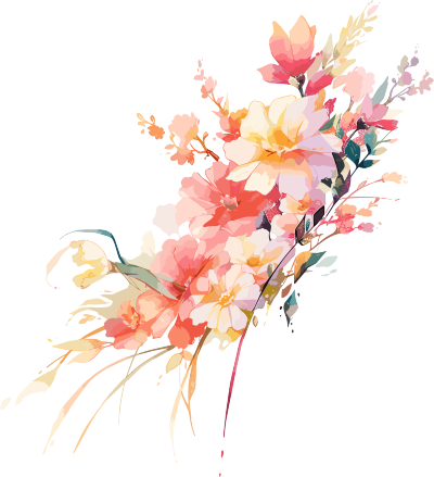 水彩花卉手绘水彩插图