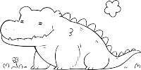 鳄鱼简笔画