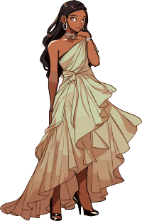 卡通美女设计元素插图