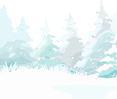 雪景插画设计素材