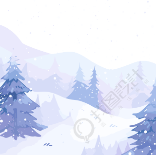 雪景透明背景素材