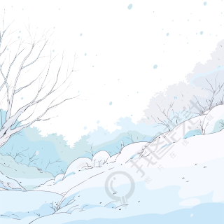 雪景商业插画设计