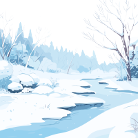 雪景自然元素素材