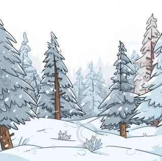 雪景PNG透明背景插图