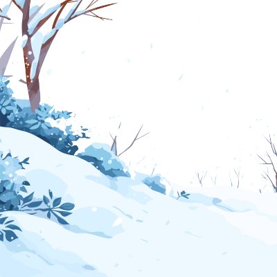 雪景创意插画元素