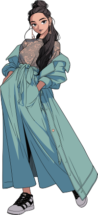 卡通美女插画素材