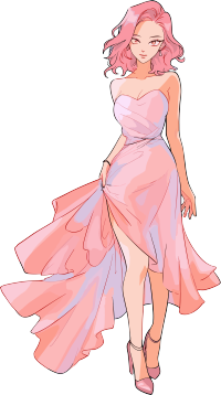 卡通美女插画图形素材