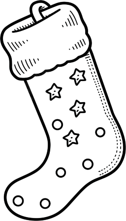 圣诞袜子简笔画