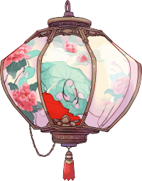 中式灯笼手绘插画设计