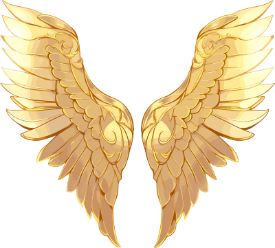金色翅膀商业设计元素