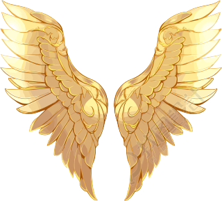金色翅膀商业设计元素
