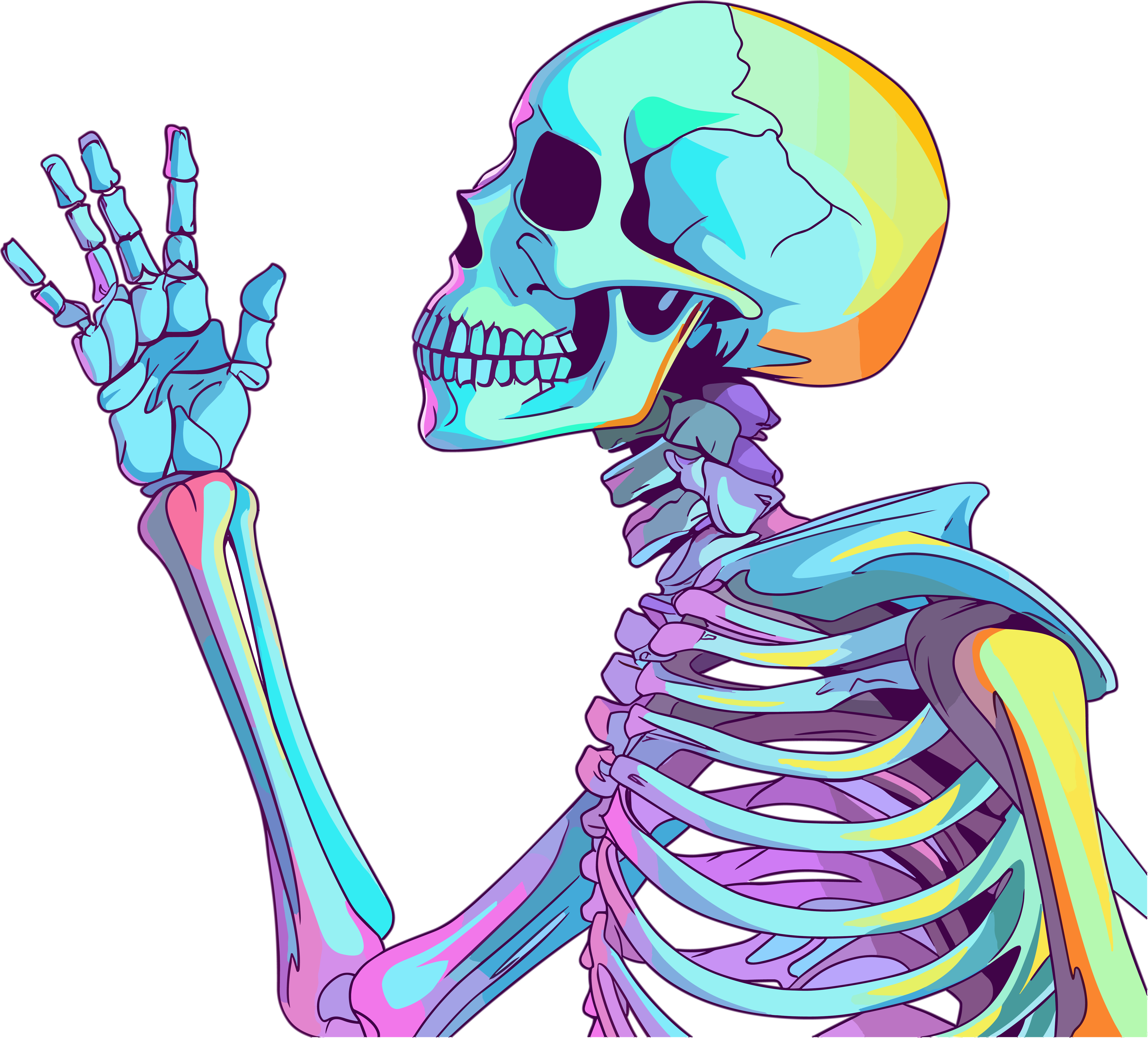 人体骨架插画设计