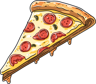 披萨商业插图