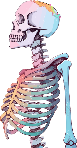 人体骨架创意设计插图