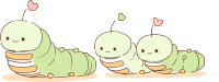 蚕宝宝手绘图案素材