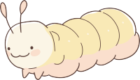 蚕宝宝插画素材
